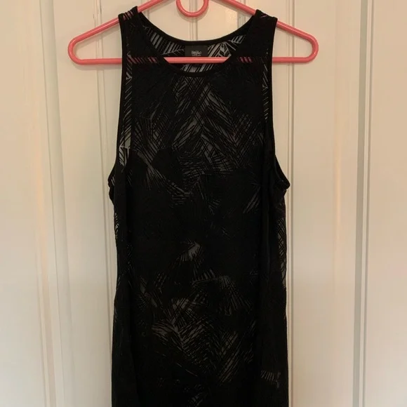 Mossimo Black Sheer Women’s Size Large Long Flowy Tank Top NWOT! - Picture 1 of 3